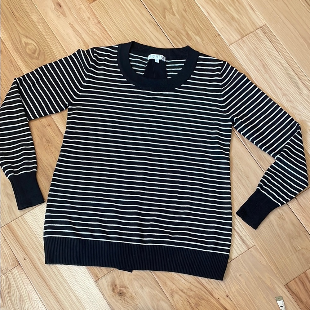 Striped Black and White Eight18 Sweater